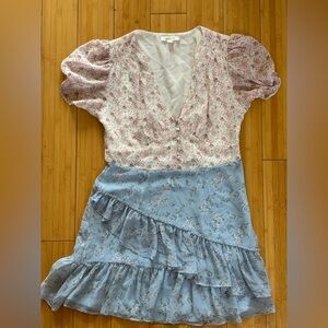 Shabby Chic Floral Mini Dress